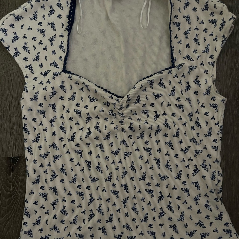 H&M Navy Floral Women's Blouse